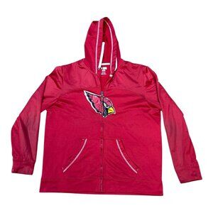 NFL Team Apparel Arizona Cardinals TX3 Warm Red Hoodie XL Full-Zip Pockets READ